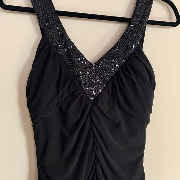 Love Tease Sexy Little Black Dress Bodycon evening cocktail mini dress ruched 6 - Picture 2 of 14